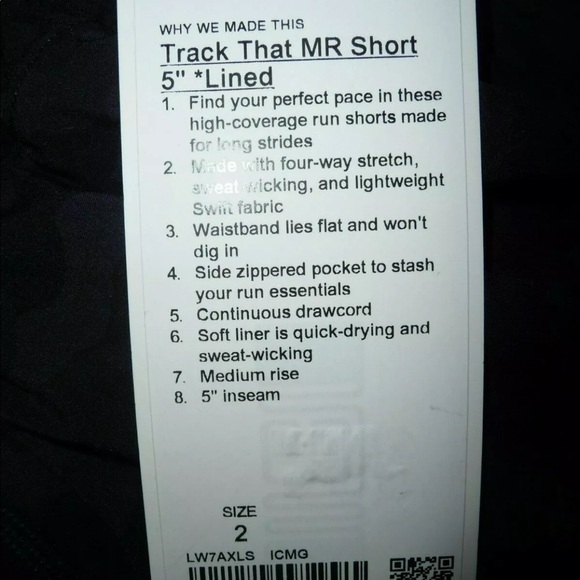 Sold out! Lululemon camo track that mr short sz 2 - Picture 7 of 10